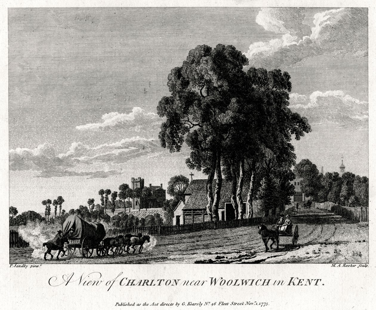 A View of Charlton near Woolwich in Kent, 1775 by Michael Angelo Rooker