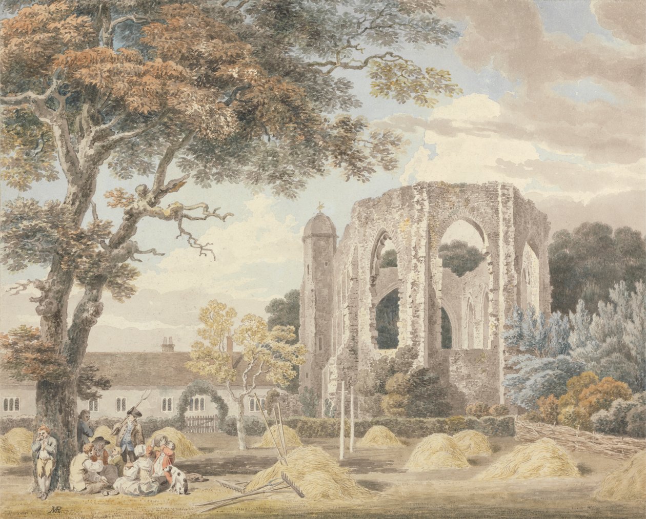 The Chapel of the Greyfriars Monastery, Winchester by Michael Angelo Rooker