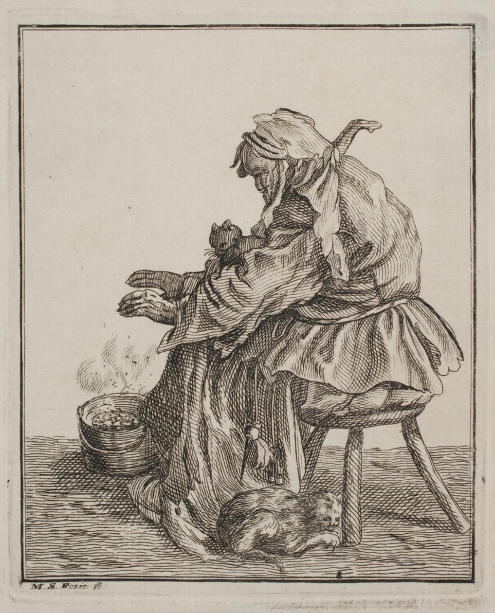 A Woman Warming Herself by Michael Fosie