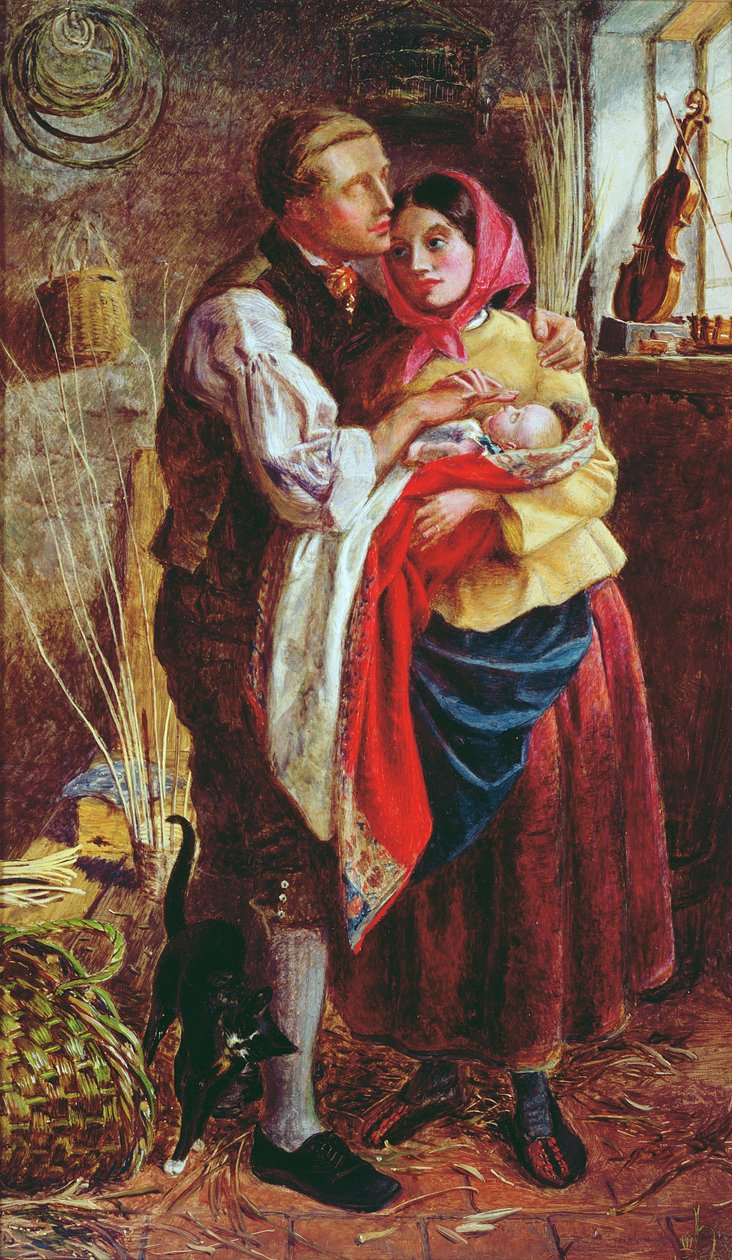 The Blind Basket Maker with his First Child by Michael Frederick Halliday