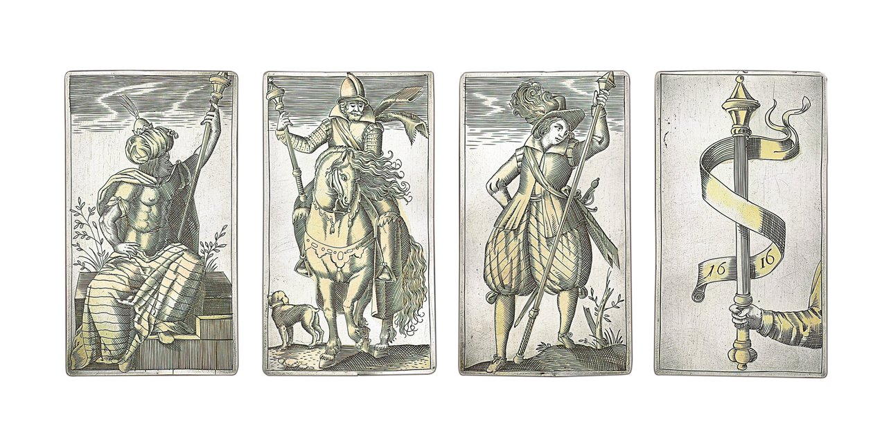 Detail (of an Extremely Rare Set of 52 Playing Cards Engraved in the Four Italian Suits, Augsburg) by Michael Froemmer