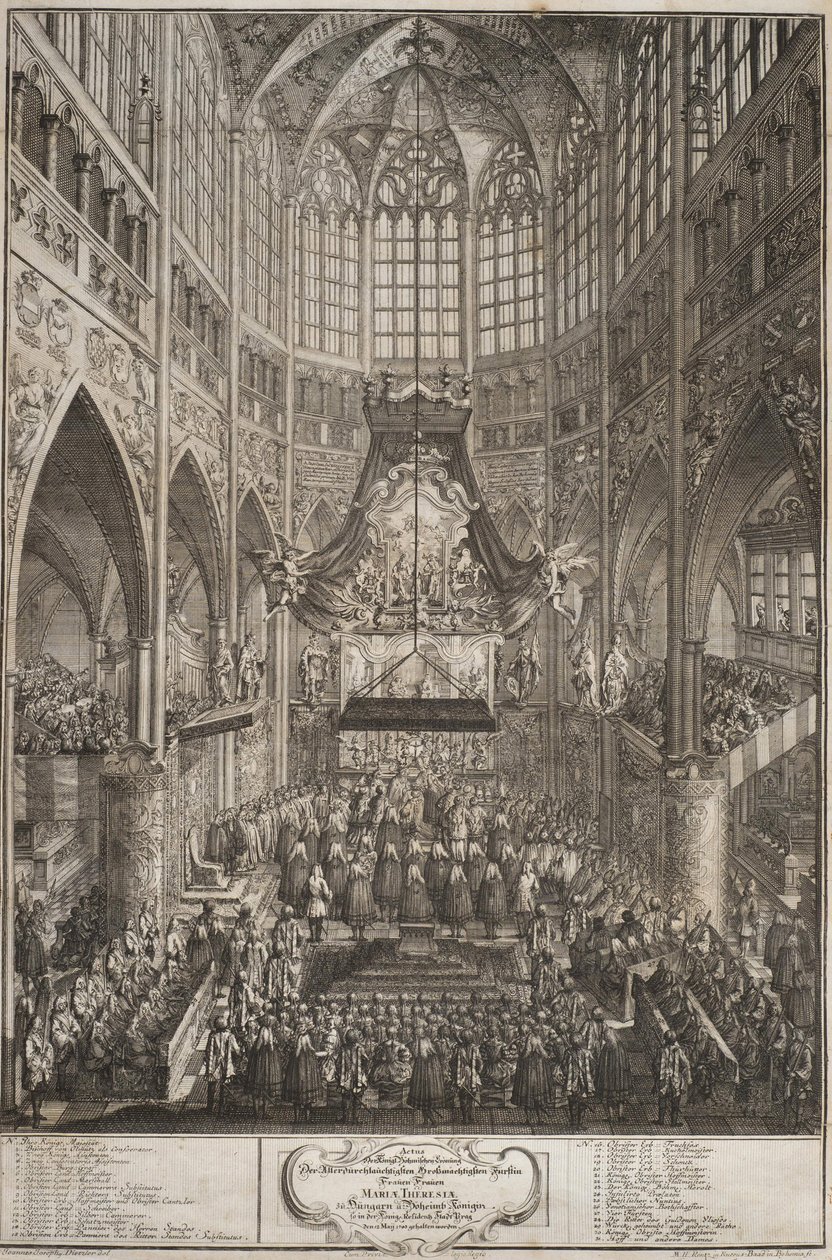 The Coronation of Maria Theresa at Prague Castle, 1743 by Michael Heinrich Rentz