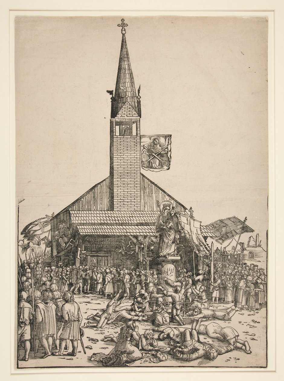 The Pilgrimage to the Church of the Beautiful Virgin at Regensburg by Michael Ostendorfer