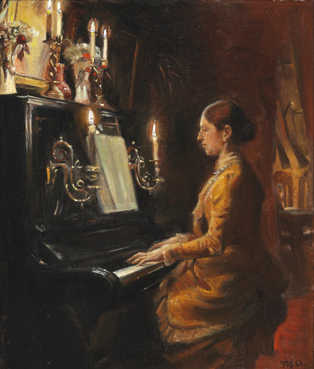 Anna at the Piano by Michael Peter Ancher