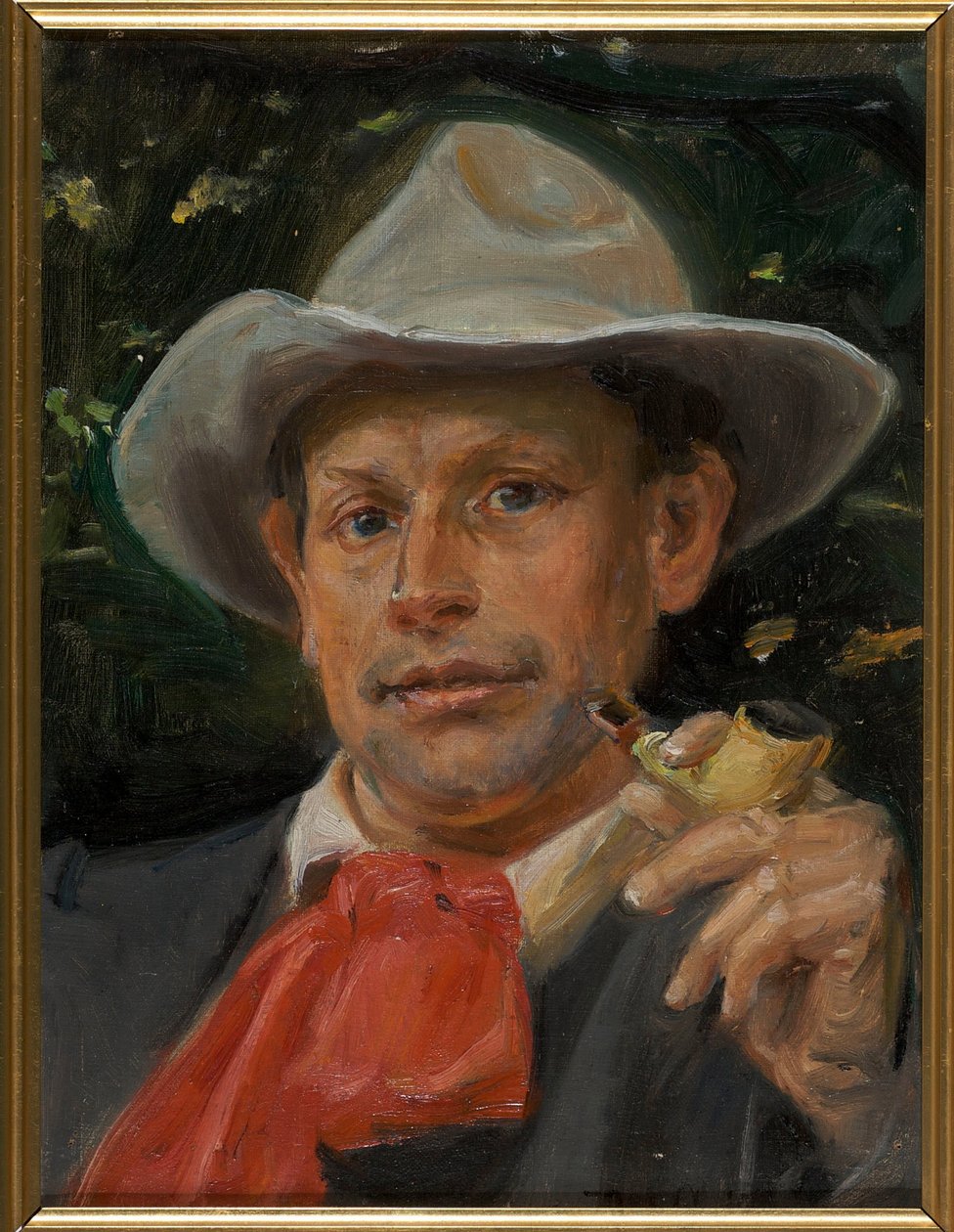 Portrait of Martin Andersen Nexo (1869-1954) by Michael Peter Ancher