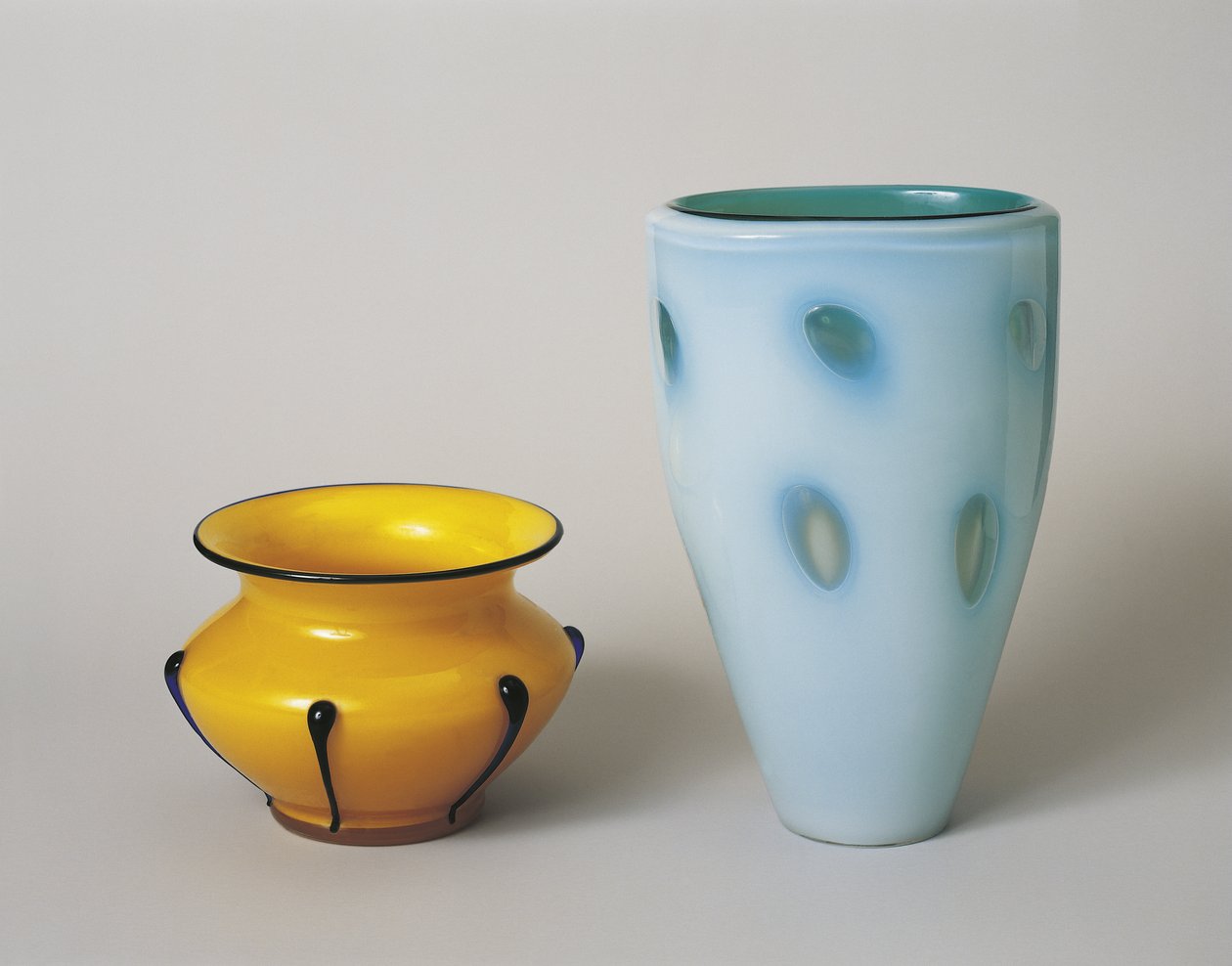 Close-up of two vases, Bohemia, Austria by Michael Powolny