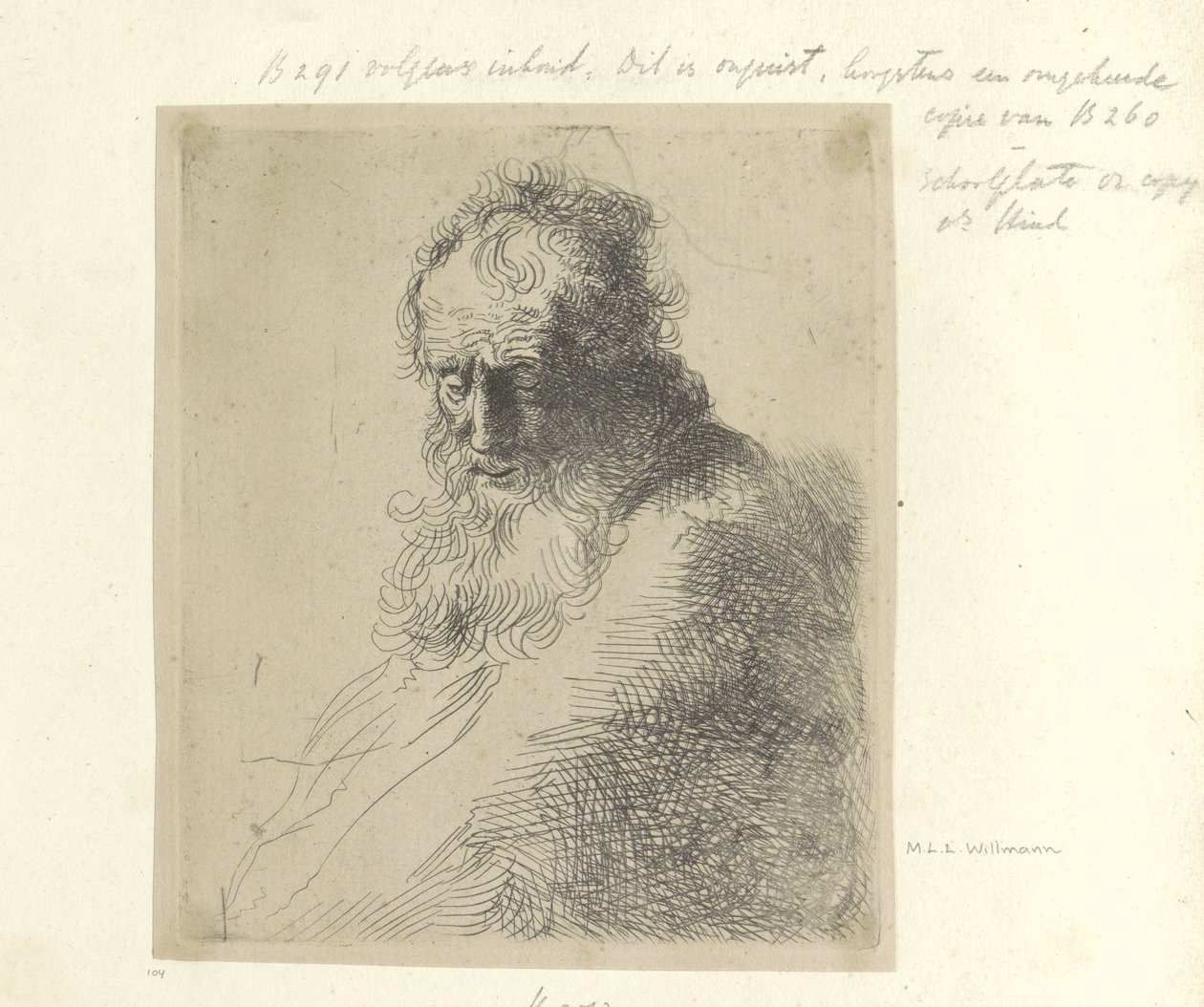 Bust of an Old Man with Beard by Michael Willmann (attributed to)