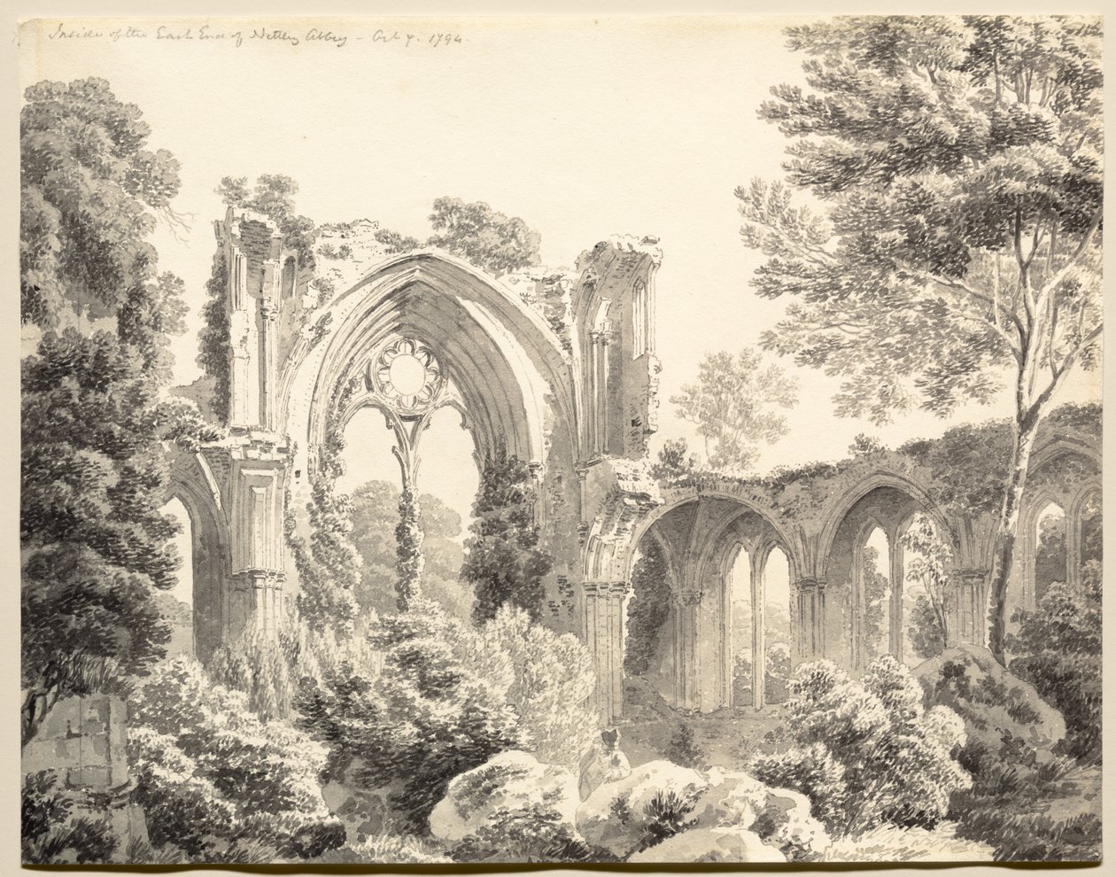 Inside the East End of Nettley Abbey by Michel Angelo Rooker
