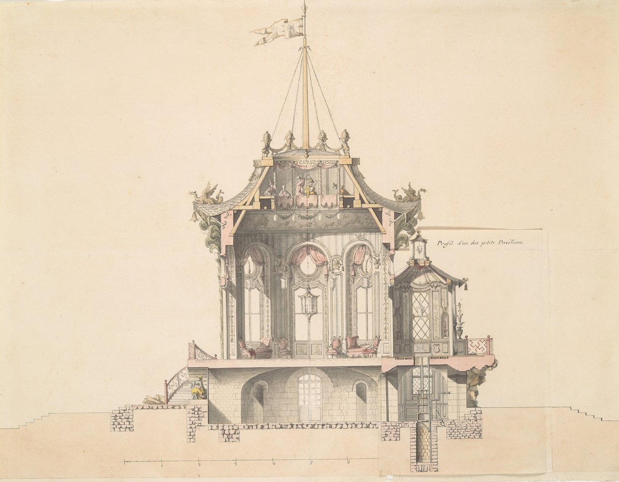 Project for a Chinese Pavillion by Michel Barthelemy Hazon