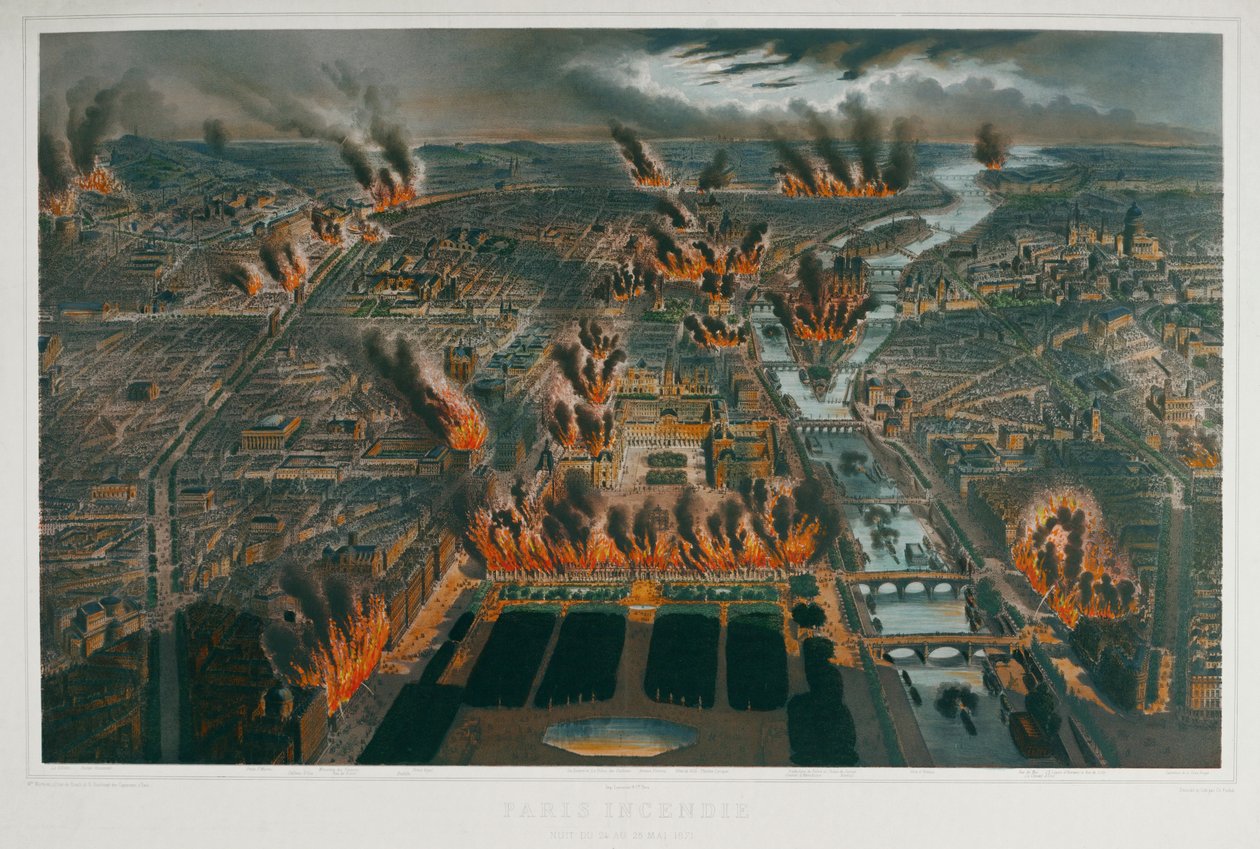 The Commune: Paris Burning During the Night of May 24/25 1871 by Michel Charles Fichot