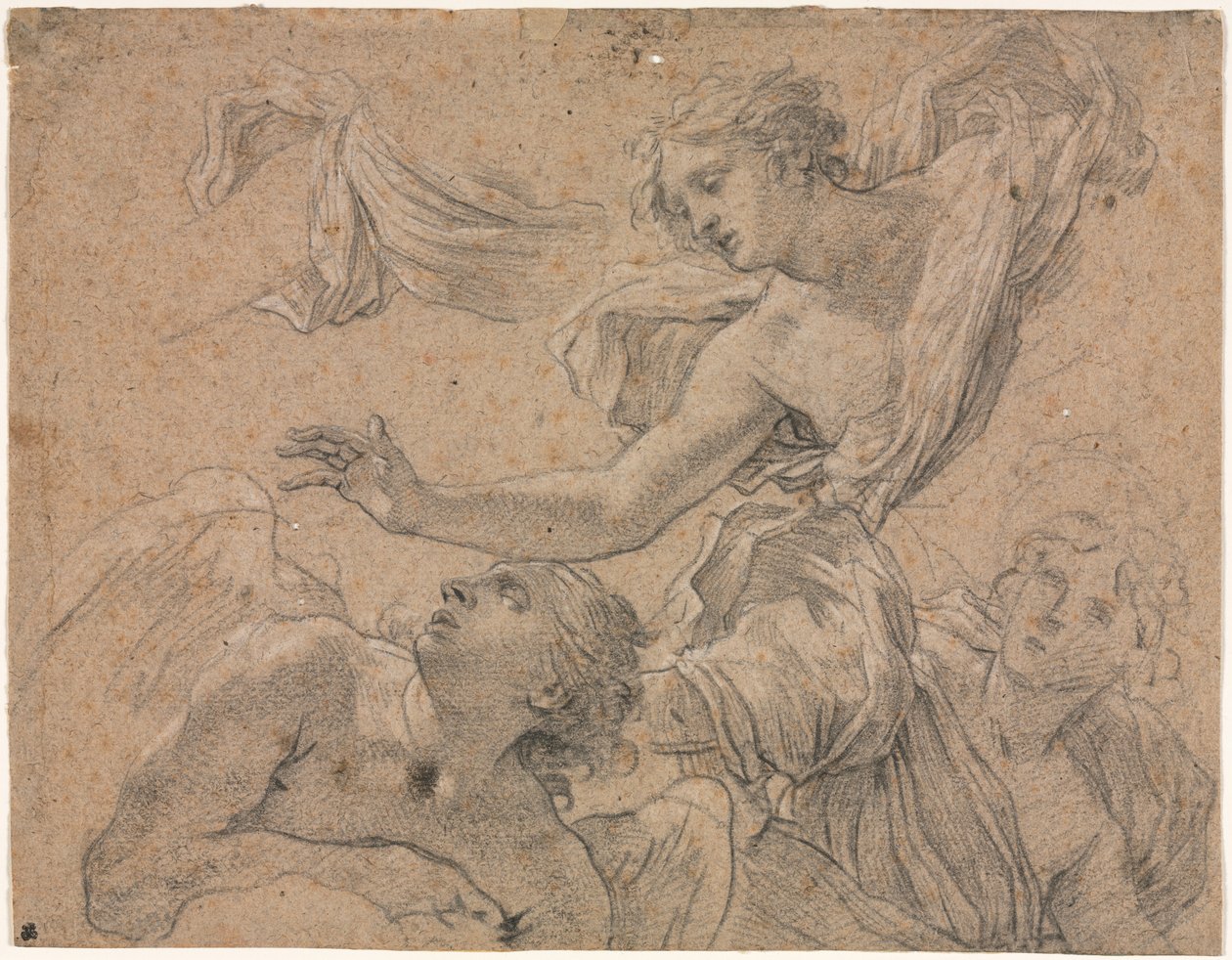 Studies of Angels recto, Panthea before Cyrus verso, 1655-1660 by Michel Dorigny
