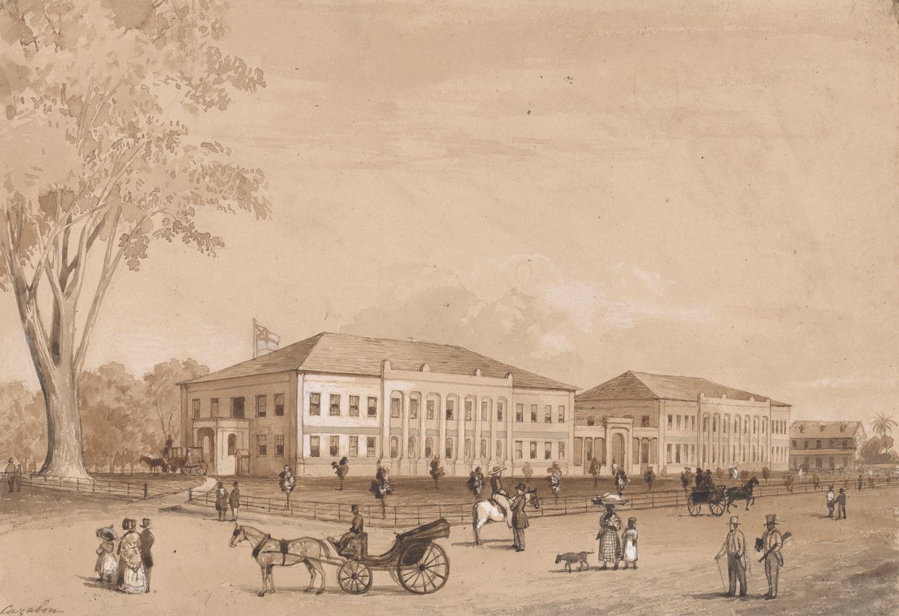 Government Buildings by Michel Jean Cazabon