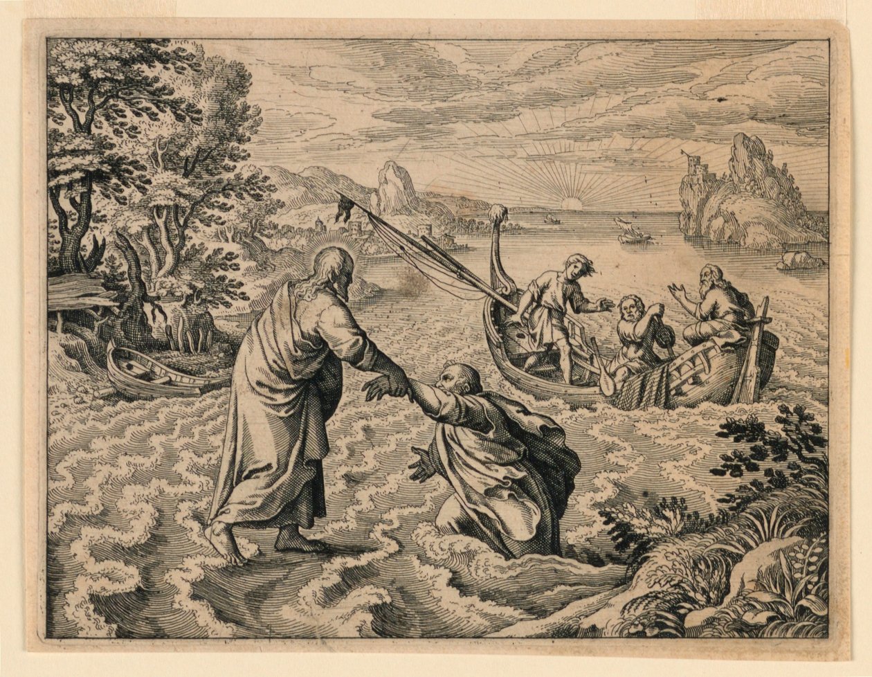 Christ Walking on the Sea by Michel Lasne