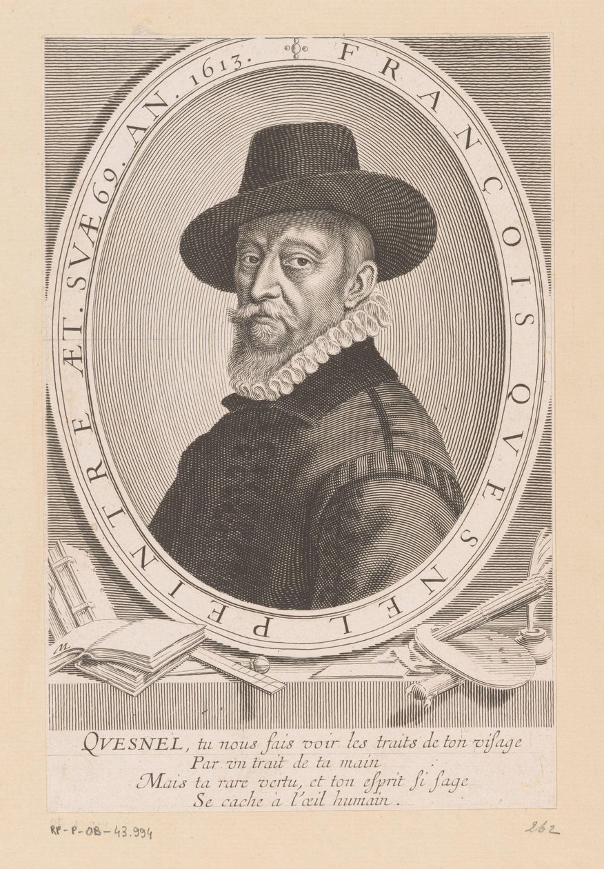 Portrait of Francois (I) Quesnel by Michel Lasne