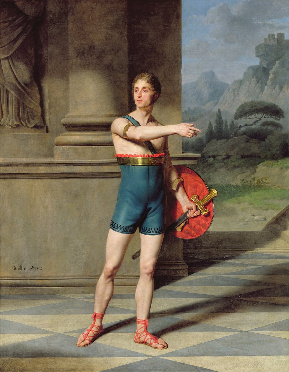 Portrait of Nicolas Baptiste in the Role of Horace by Michel Martin Drolling