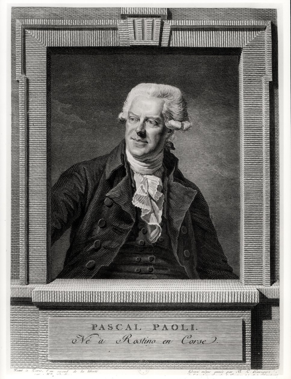 Portrait of Pascal Paoli, engraved by Benoit Louis Henriquez by Michel Martin Drolling