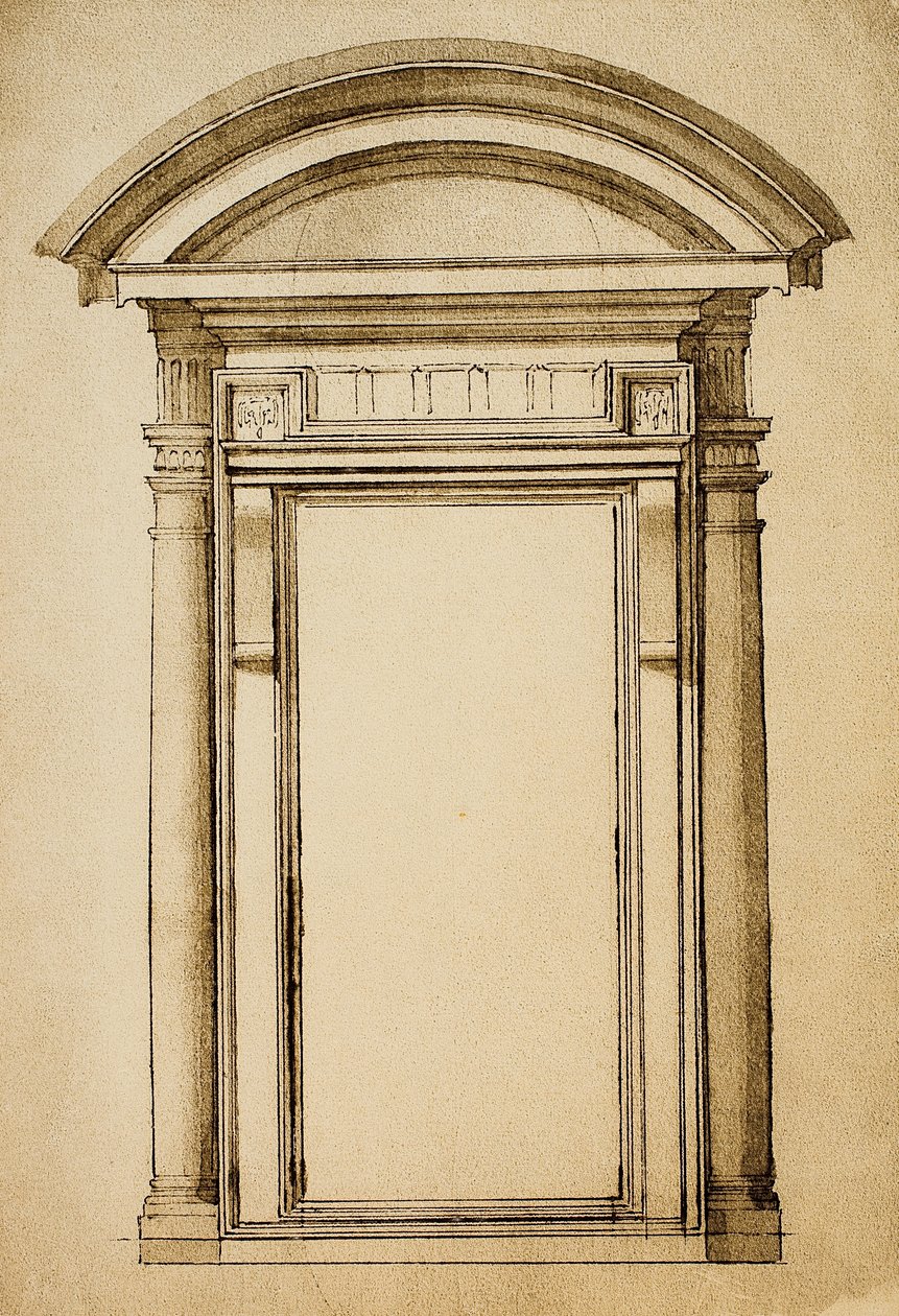 A door (drawing by Michelangelo) by Michelangelo Buonarroti
