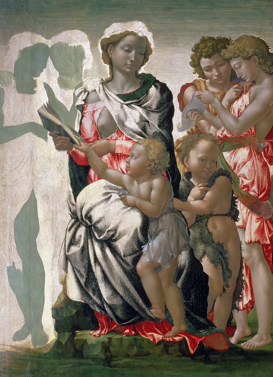Madonna and Child with St. John, c.1495 by Michelangelo Buonarroti