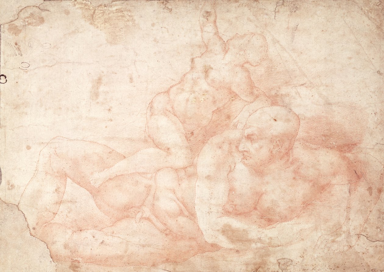 Study of a Male and Female Nude by Michelangelo Buonarroti