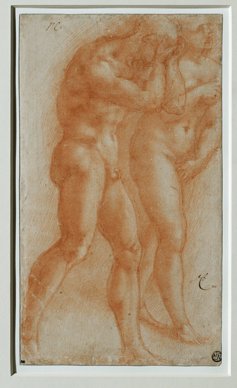 Adam and Eve Chased from Paradise, Copy after Masaccio by Michelangelo Buonarroti