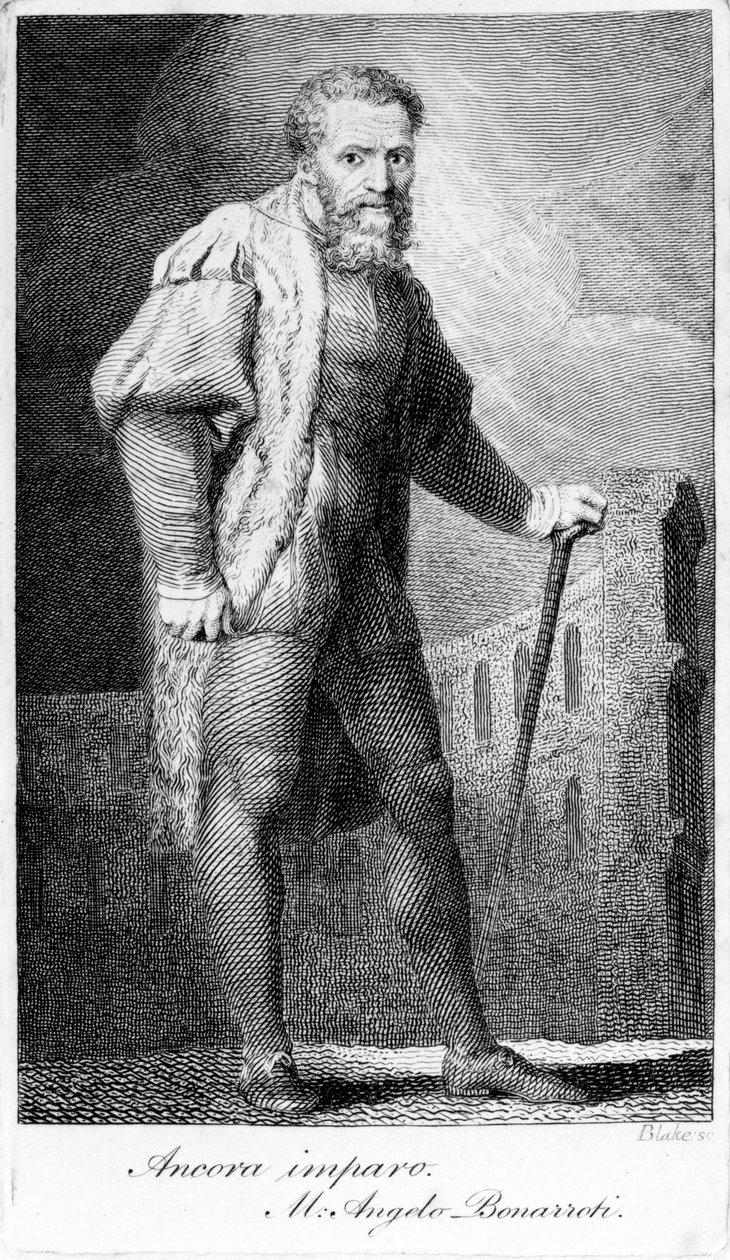 Ancora imparo, engraved by William Blake, illustration from 