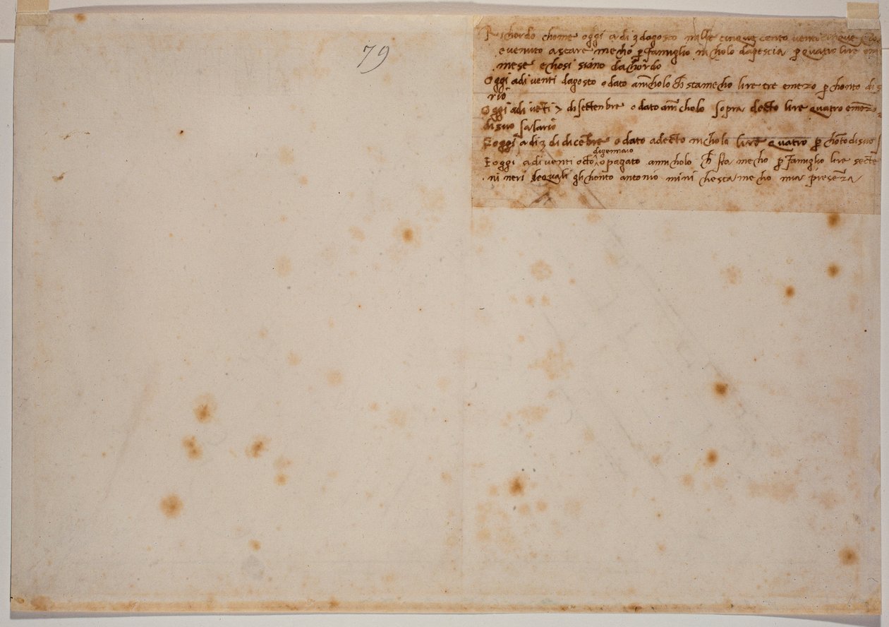 Autograph Recollections by Michelangelo Buonarroti