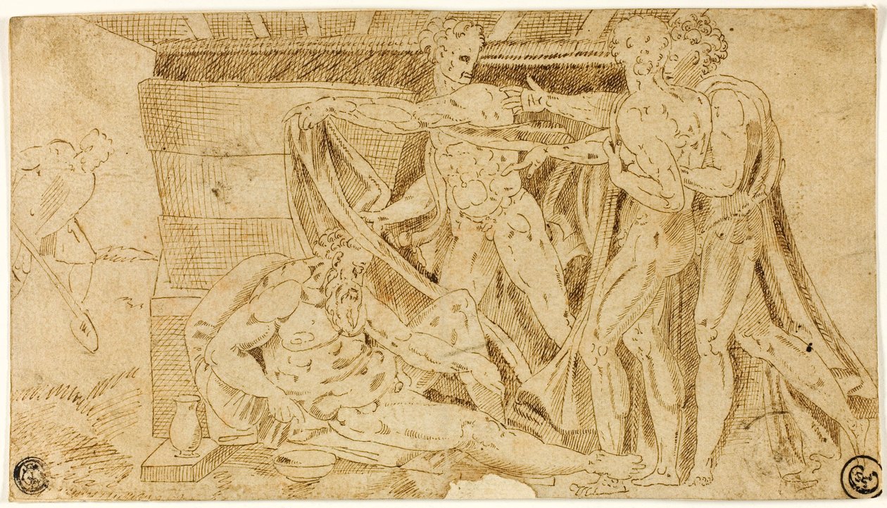Drunkenness of Noah by Michelangelo Buonarroti