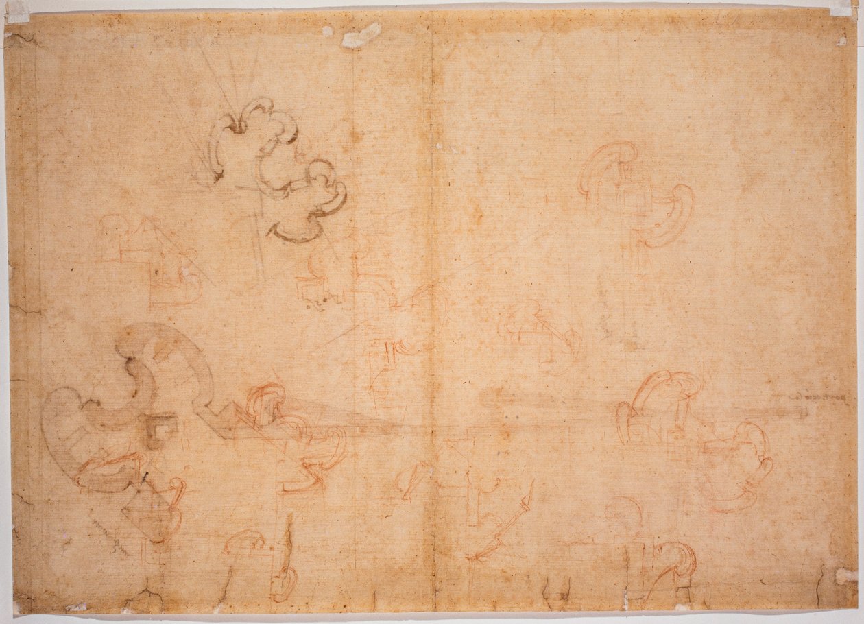 Fortification design for corner gate by Michelangelo Buonarroti