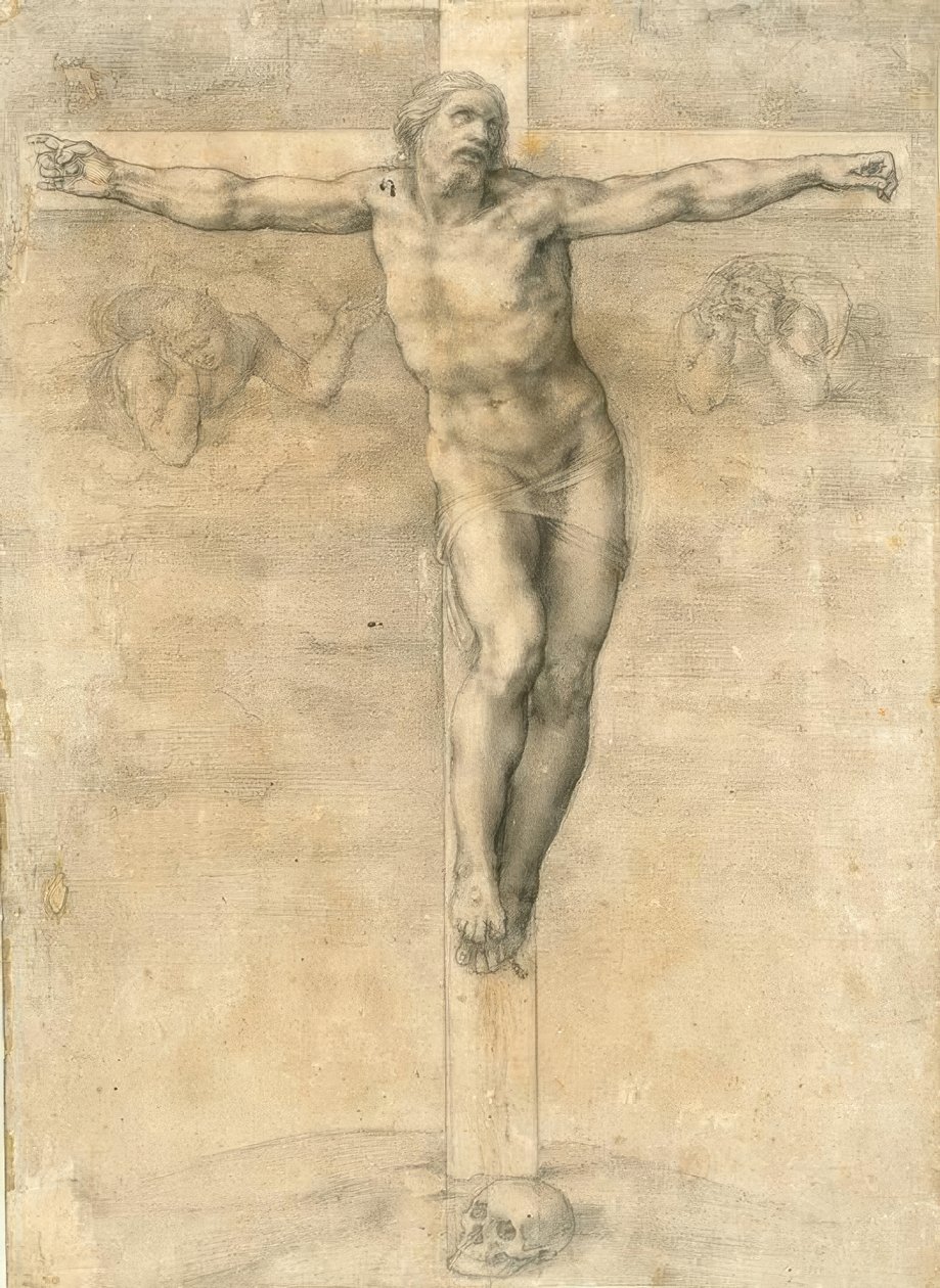 Crucifixion with Two Angels by Michelangelo Buonarroti