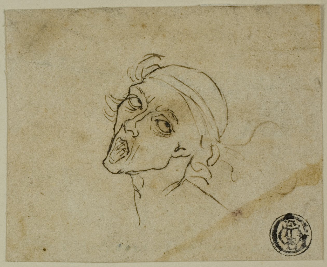 Male Head by Michelangelo Buonarroti