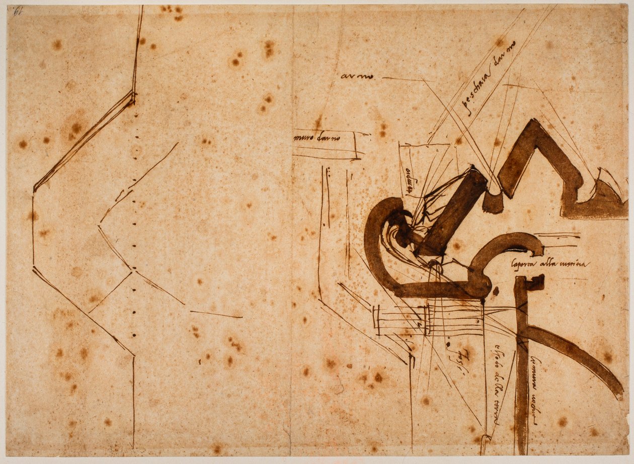 Plan of a Bulwark for the Gate of Justice by Michelangelo Buonarroti
