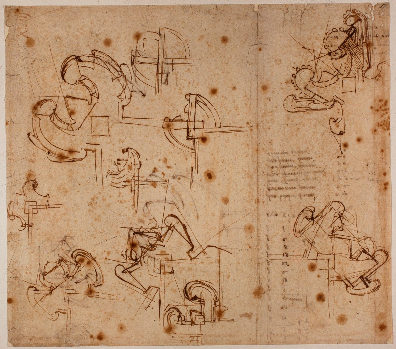 Studies of Fortifications for a Gateway by Michelangelo Buonarroti