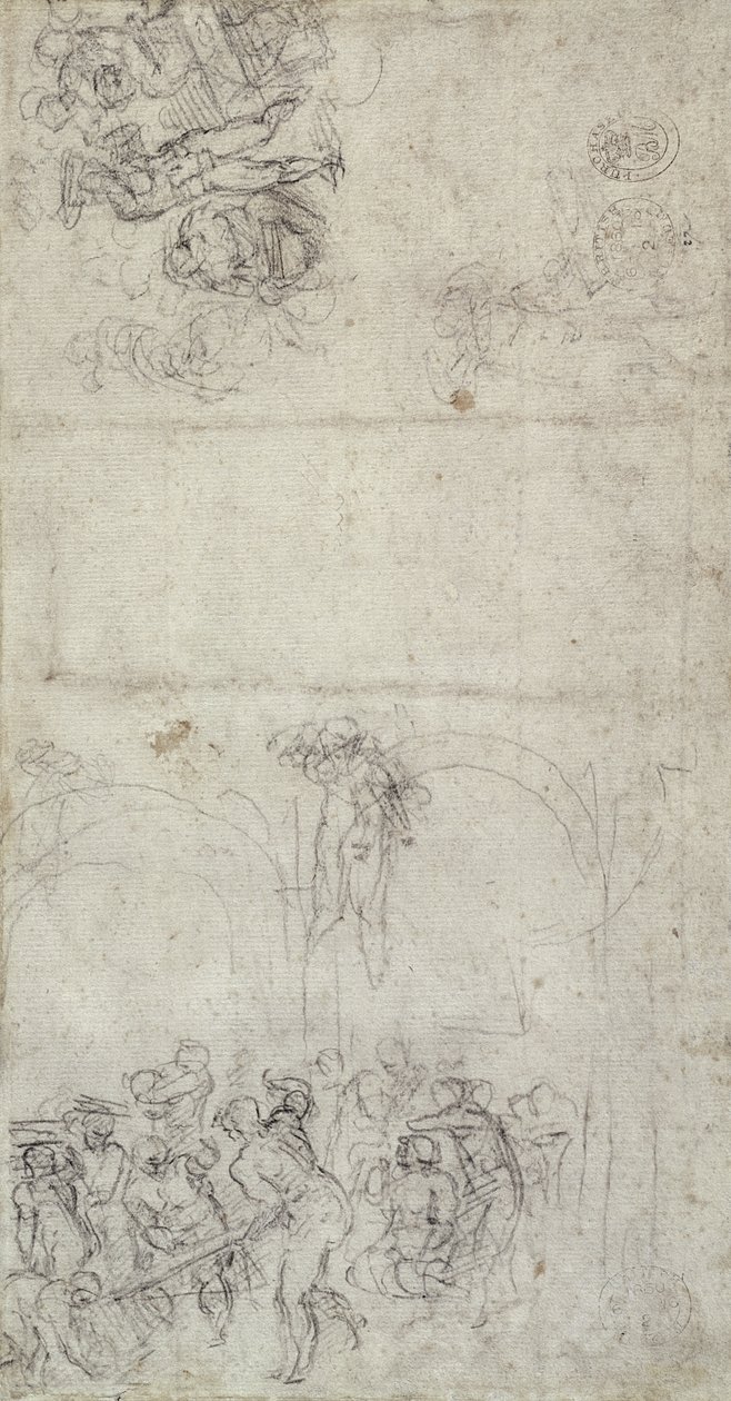 Study for The Last Judgment (verso) by Michelangelo Buonarroti