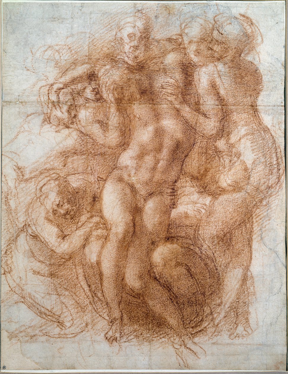 Study for the Pieta Deposition of Christ by Michelangelo Buonarroti