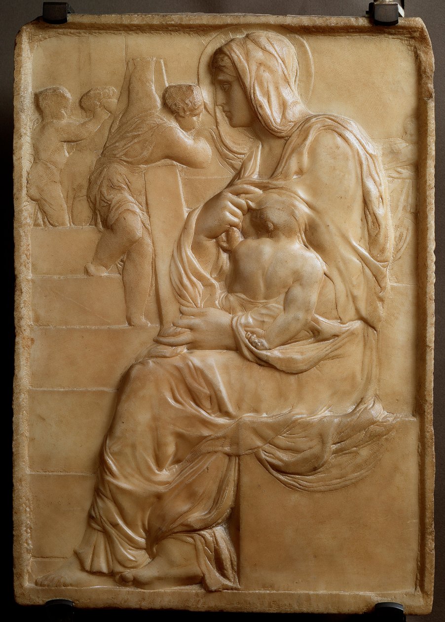 Virgin on the Stairs (Madonna della Scala) by Michelangelo Buonarroti