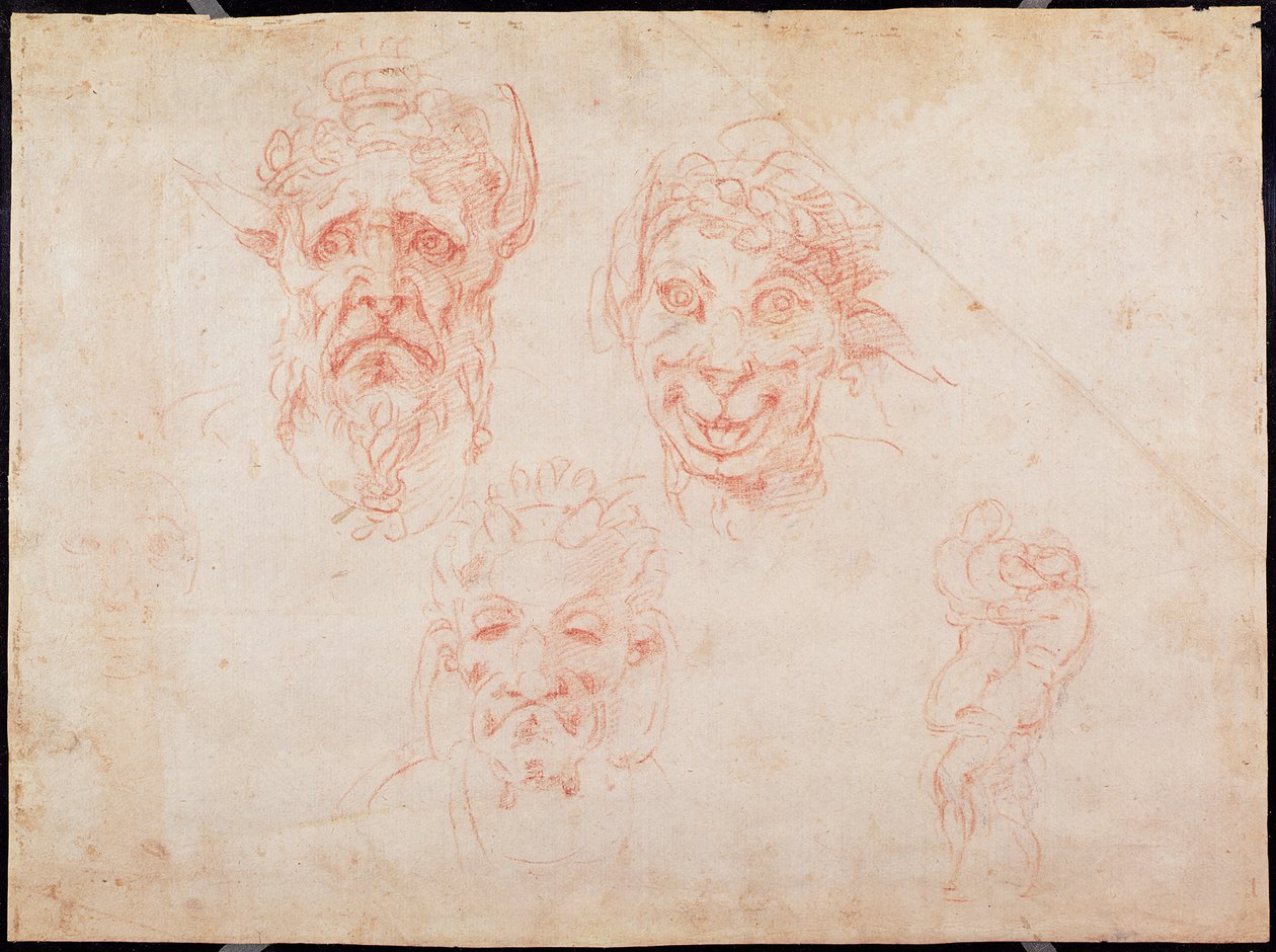 Sketches of satyrs