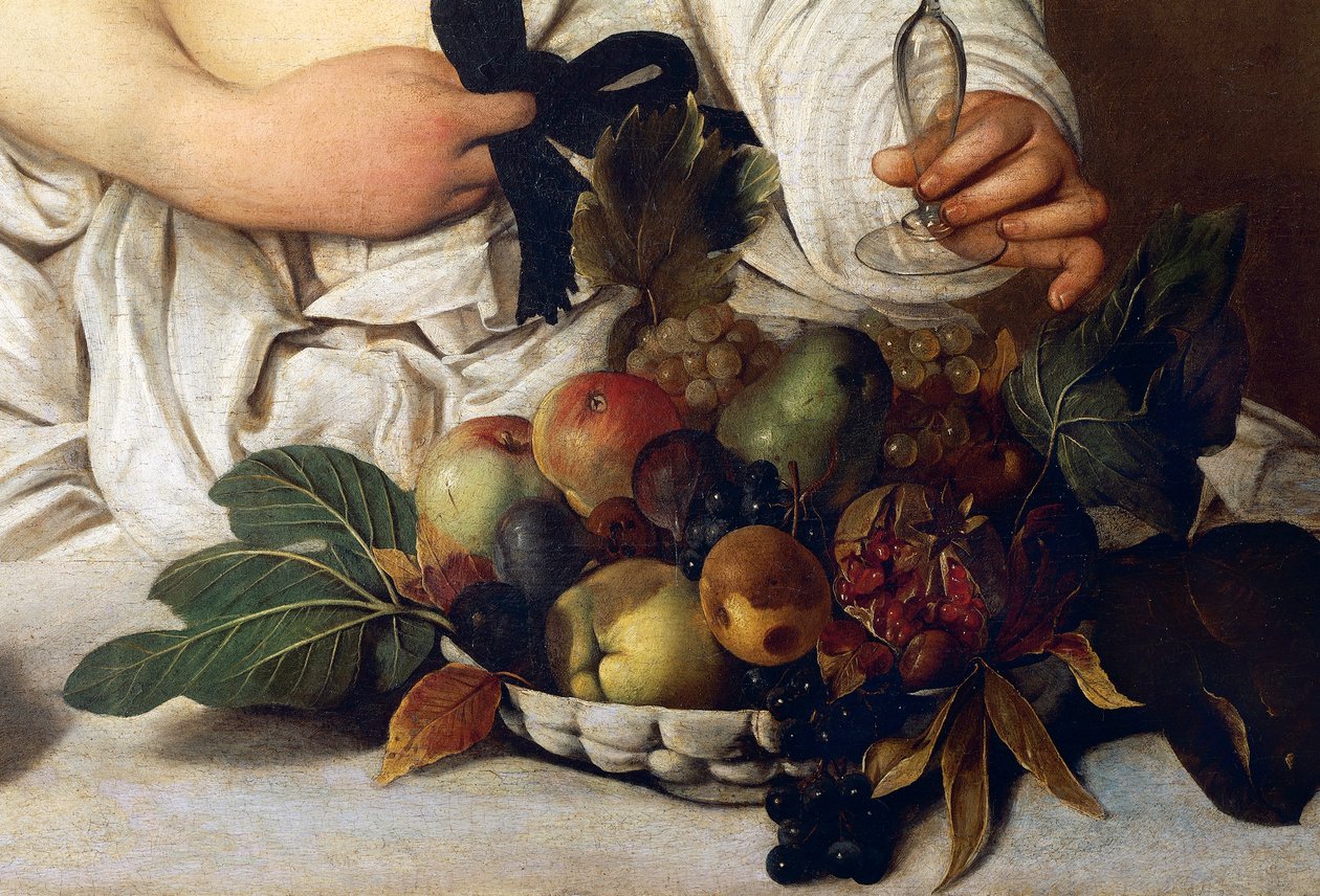 Bacchus (detail) by Michelangelo Merisi da Caravaggio