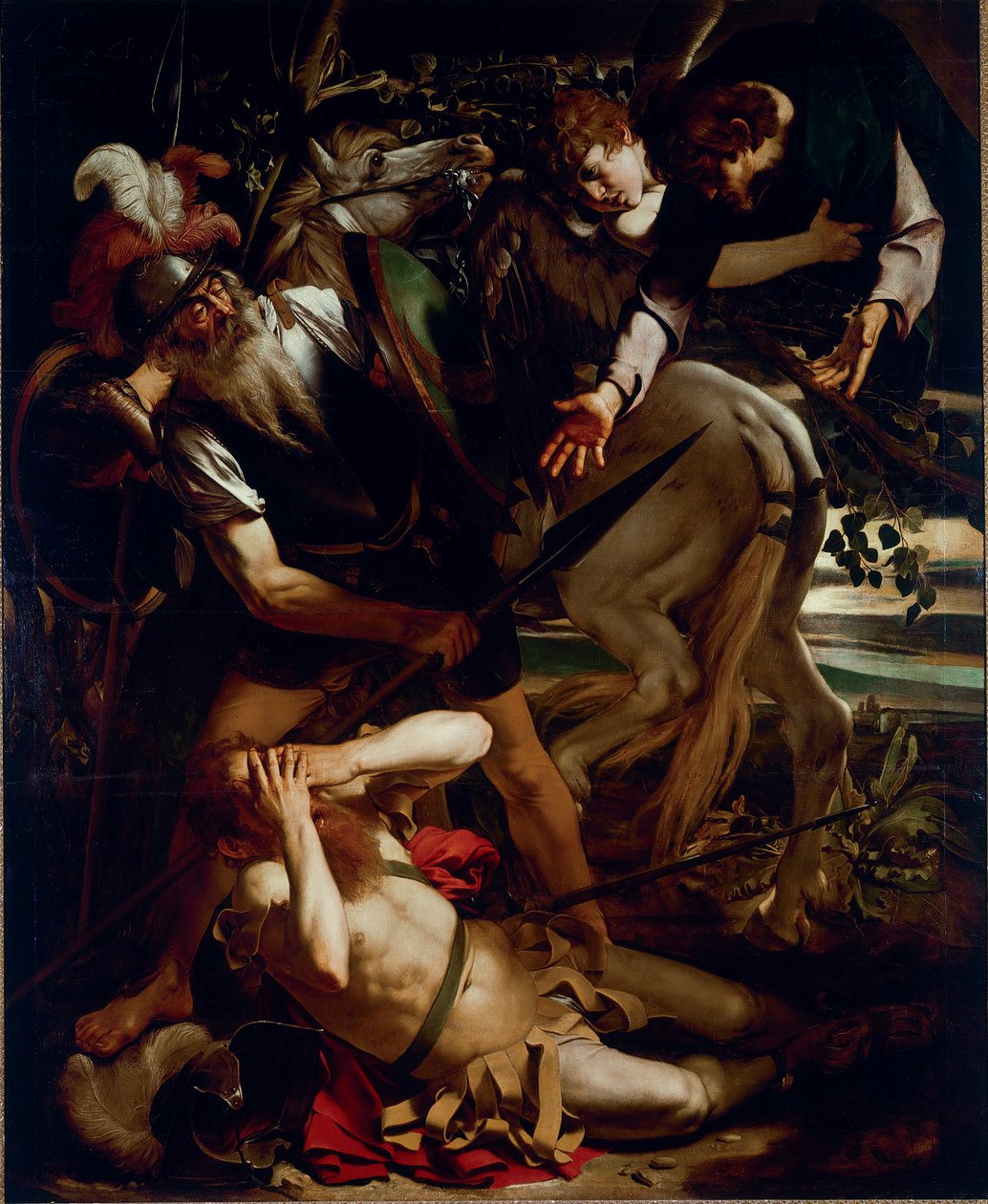 The conversion of St. Paul. Painting by Michelangelo Merisi dit Il Caravaggio by Michelangelo Merisi da Caravaggio