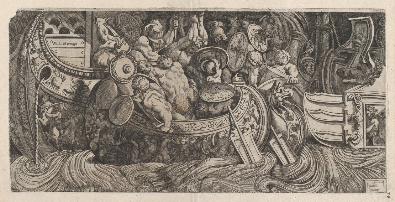 Speculum Romanae Magnificentiae: Naval Battle by Michele Lucchese