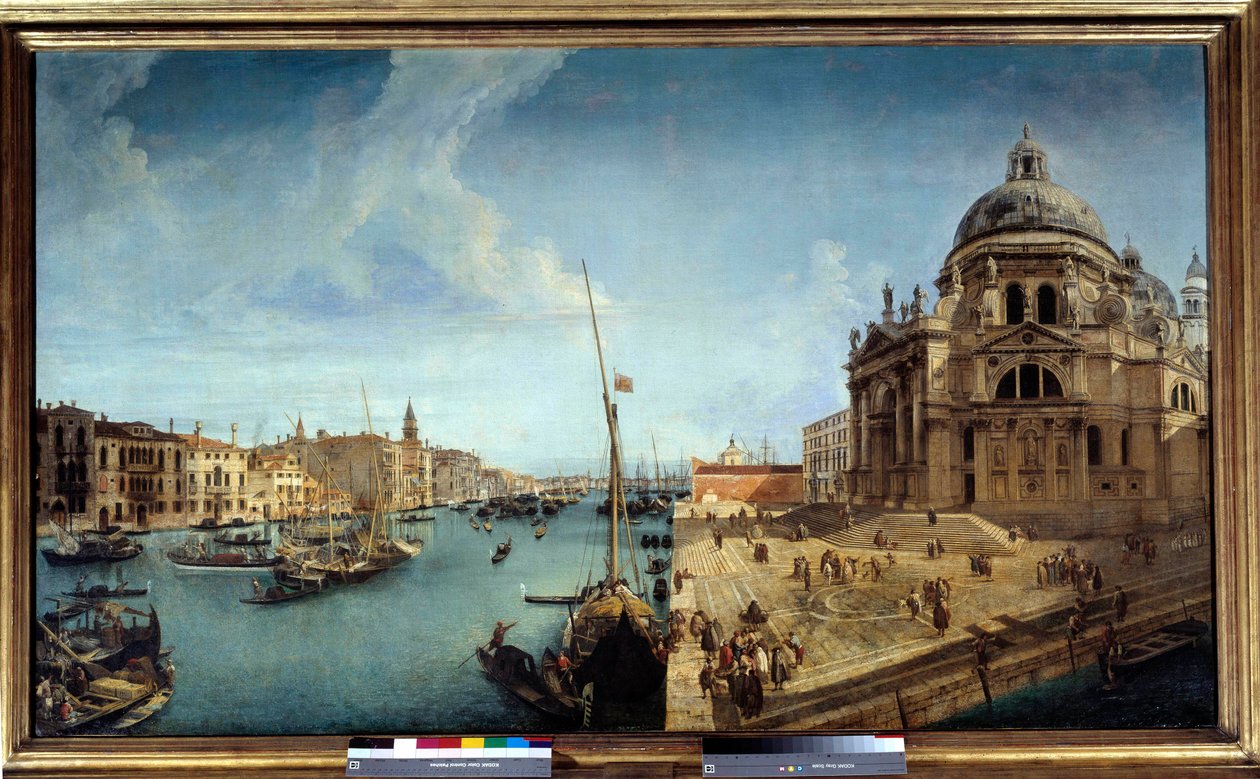 View on the Entrance of the Grand Canal and on the Church of Salute in Venice by Michele Marieschi
