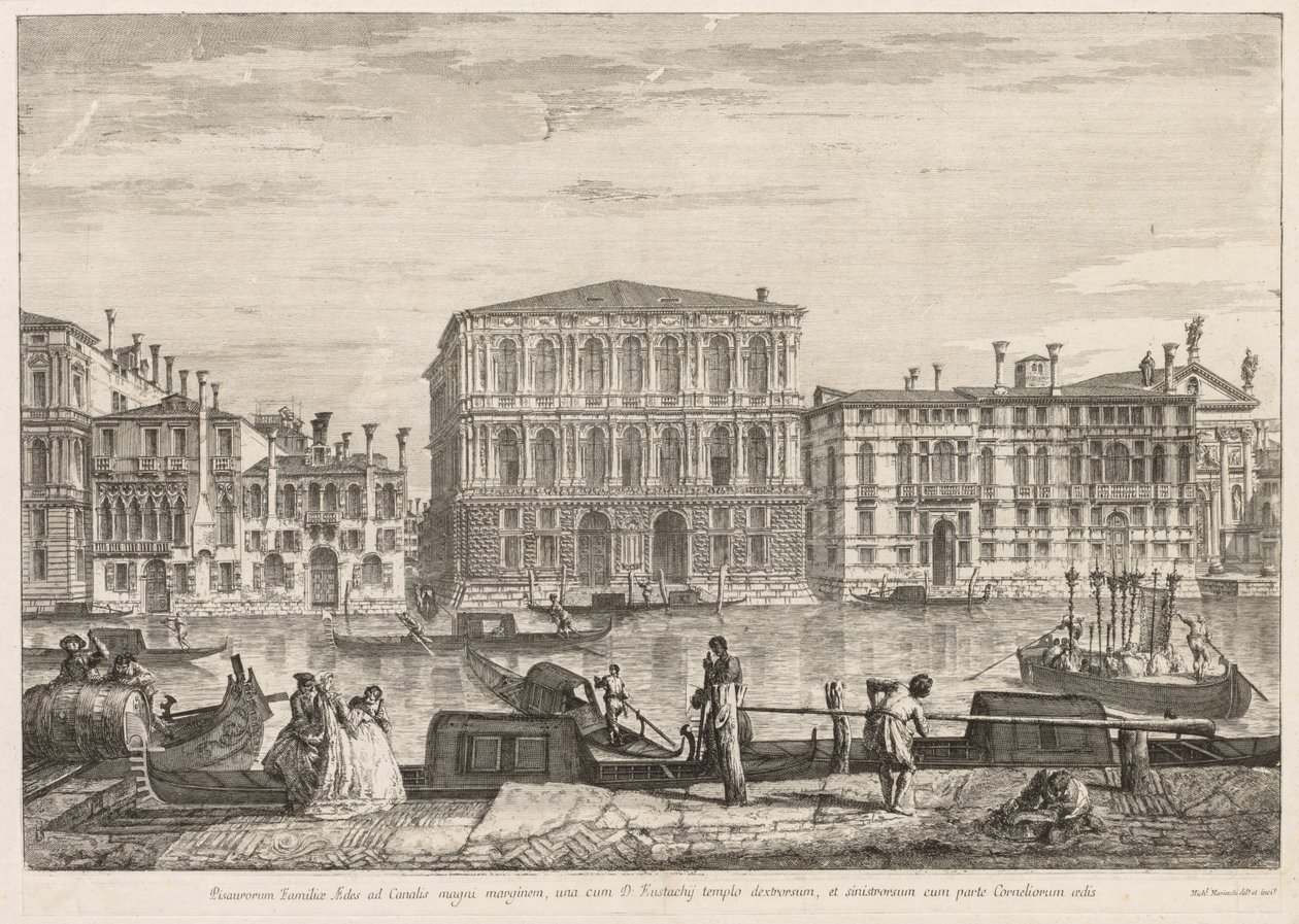 Views of Venice: Palazzo Pesaro, 1741 by Michele Marieschi