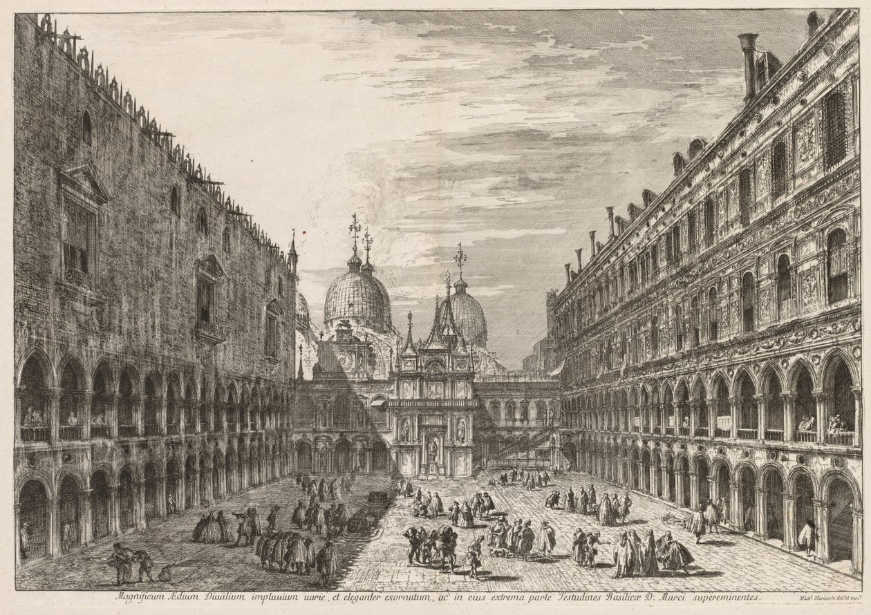 Views of Venice: The Courtyard of the Ducal Palace by Michele Marieschi
