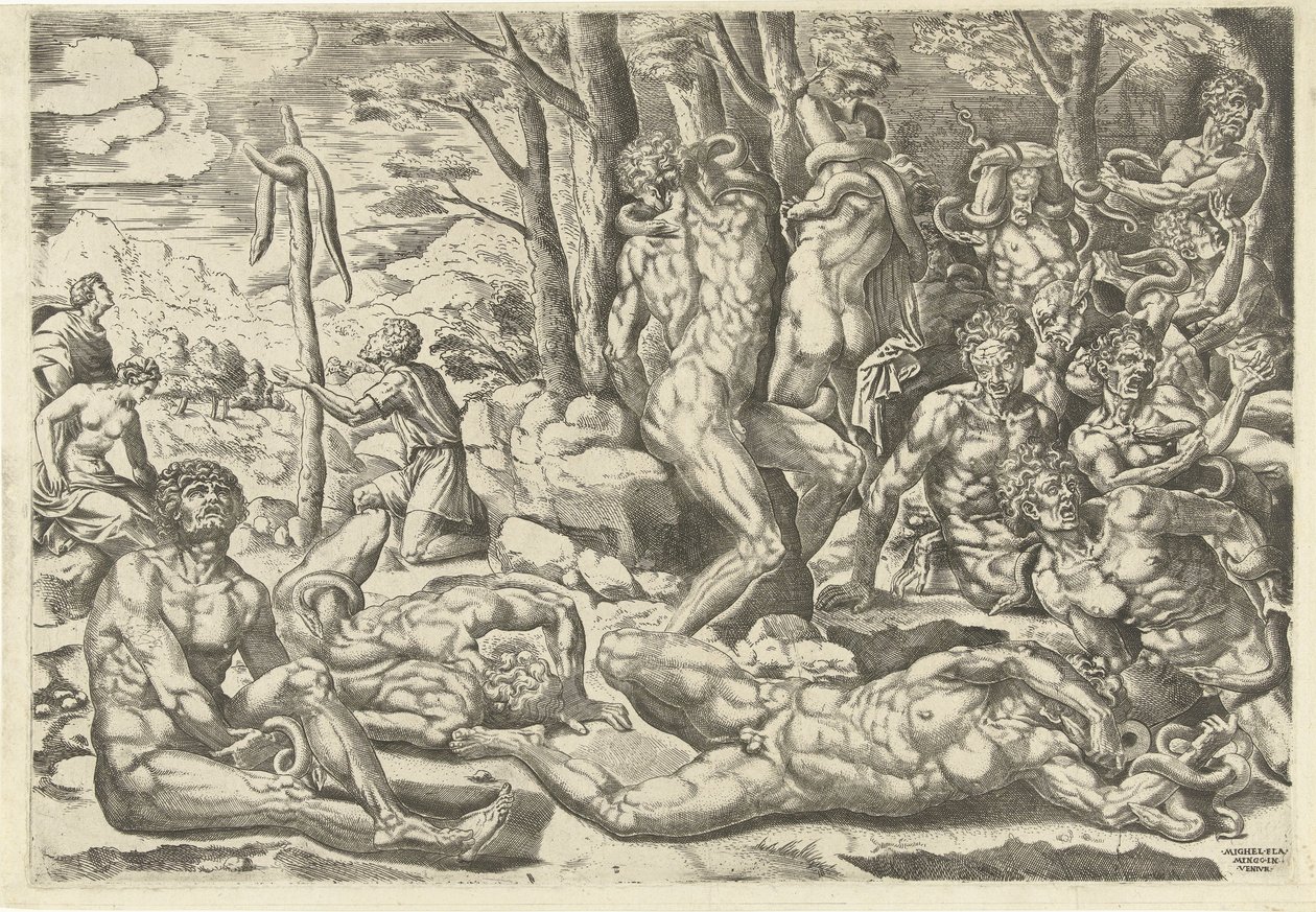 The Adoration of the Bronze Serpent by Michiel Coxie (I) (attributed to)