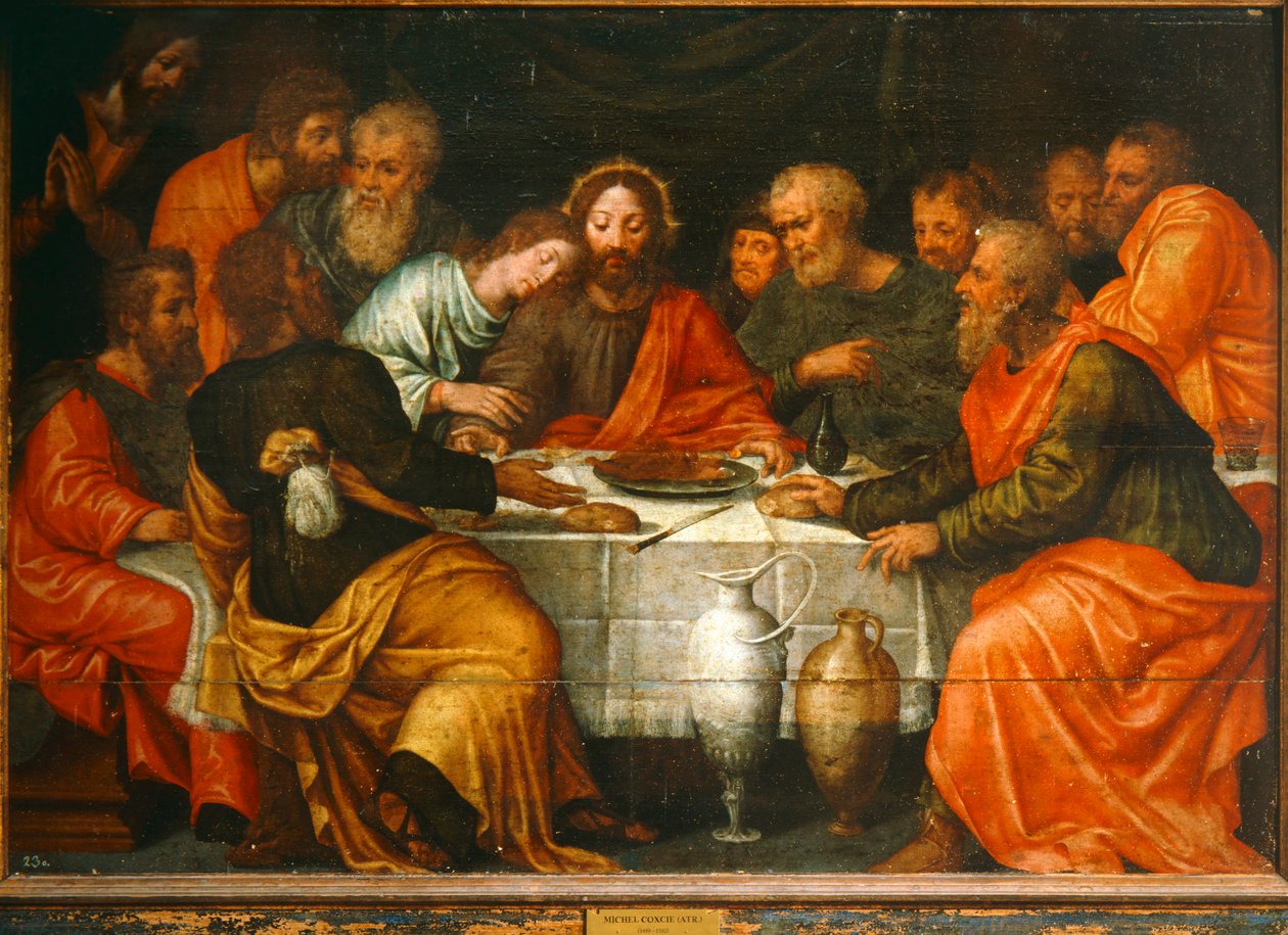 The Last Supper by Michiel I Coxie or Coxcie