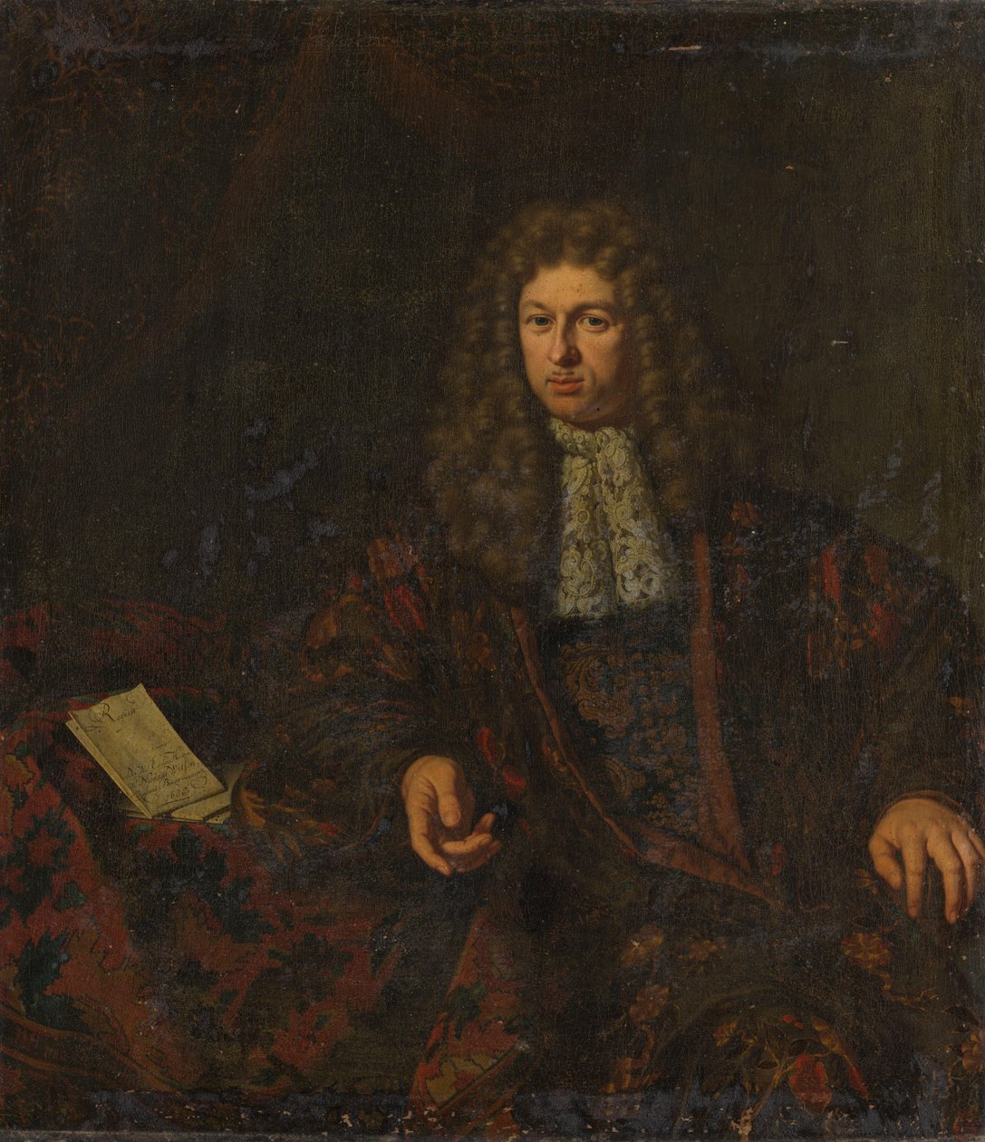 Portrait of Nicolaes Witsen (1641-1717) by Michiel van Musscher (signed by artist)