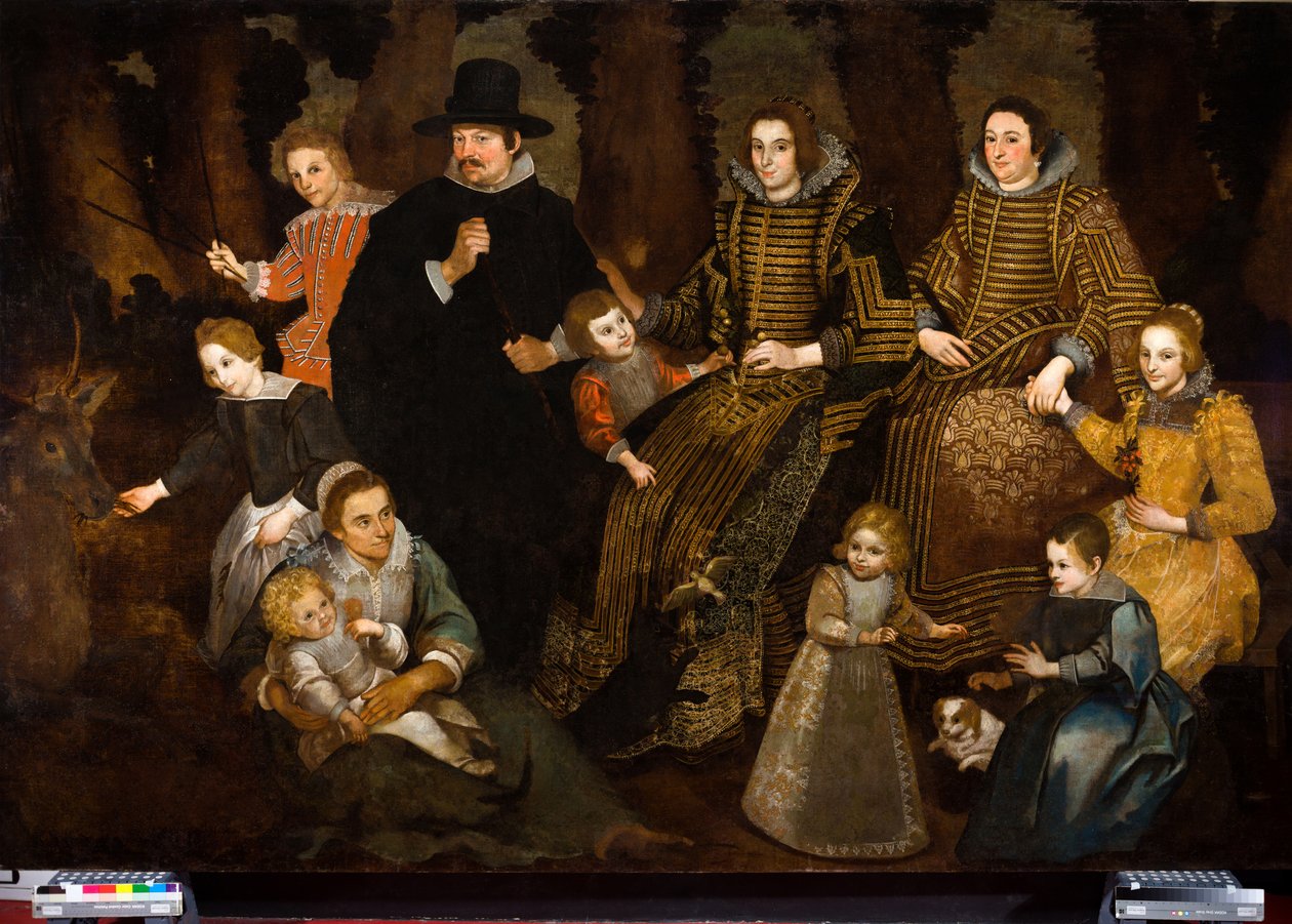 Portrait of the Rocca family by Miguel (c.1612 47) (attr.to) Manrique