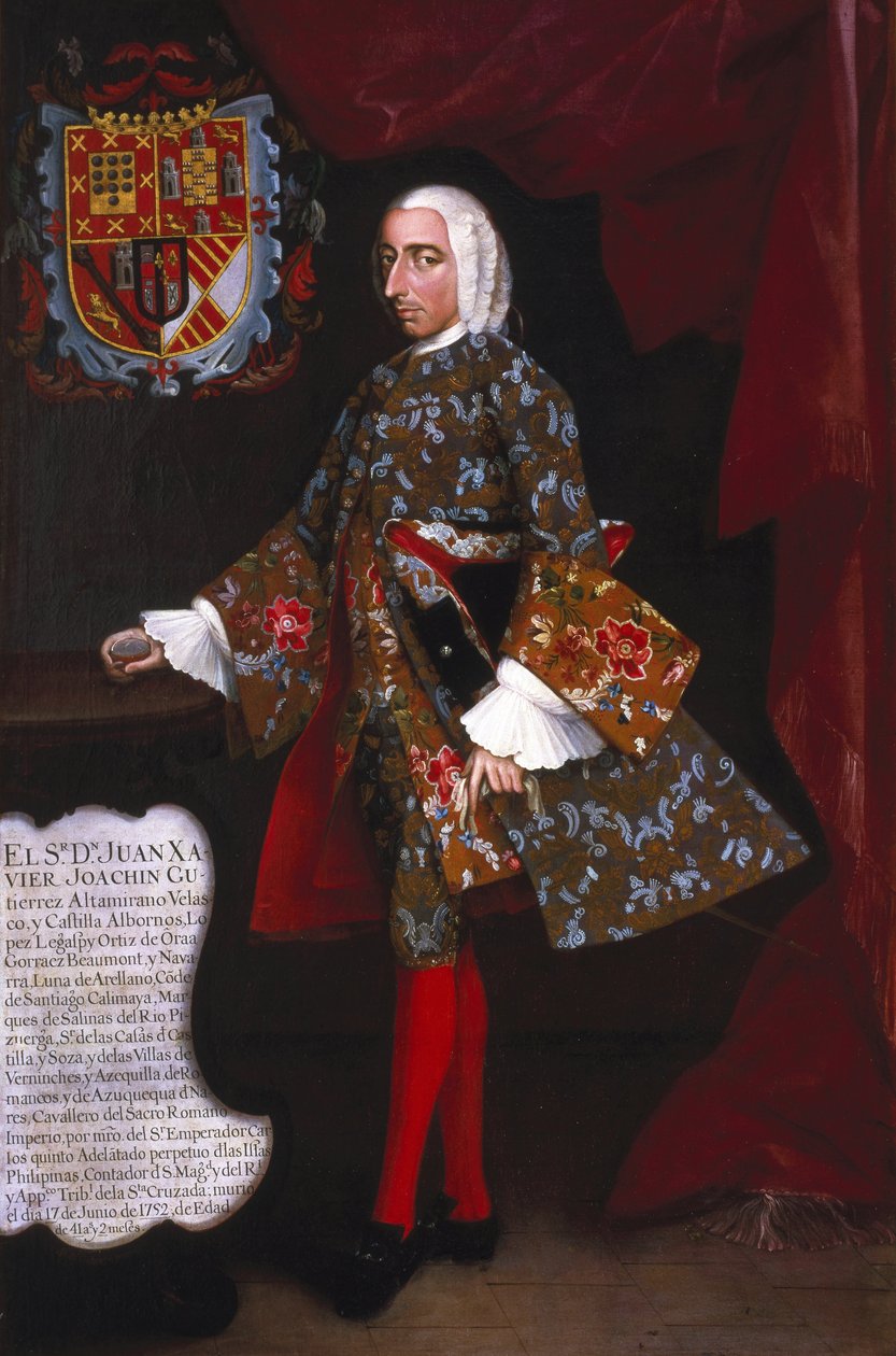 Don Juan Xavier Joachín Gutiérrez Altamirano Velasco by Miguel Cabrera