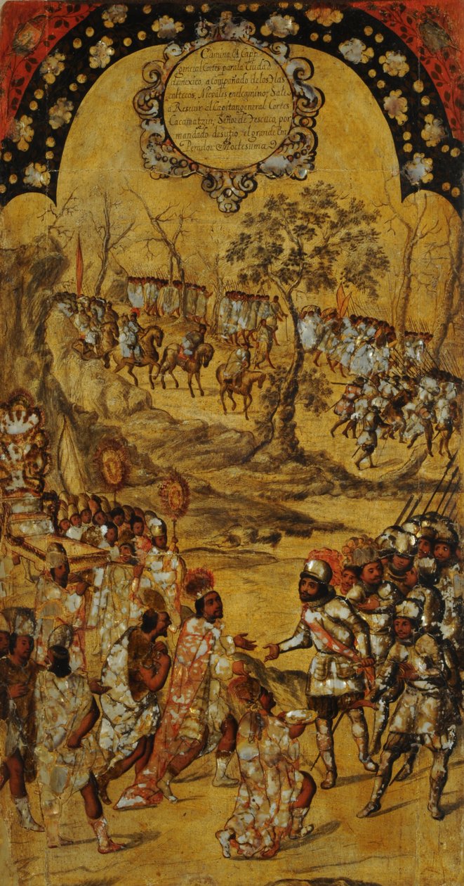 The Conquest of Mexico, Panel VIII, c.1696-1715 by Miguel Gonzalez