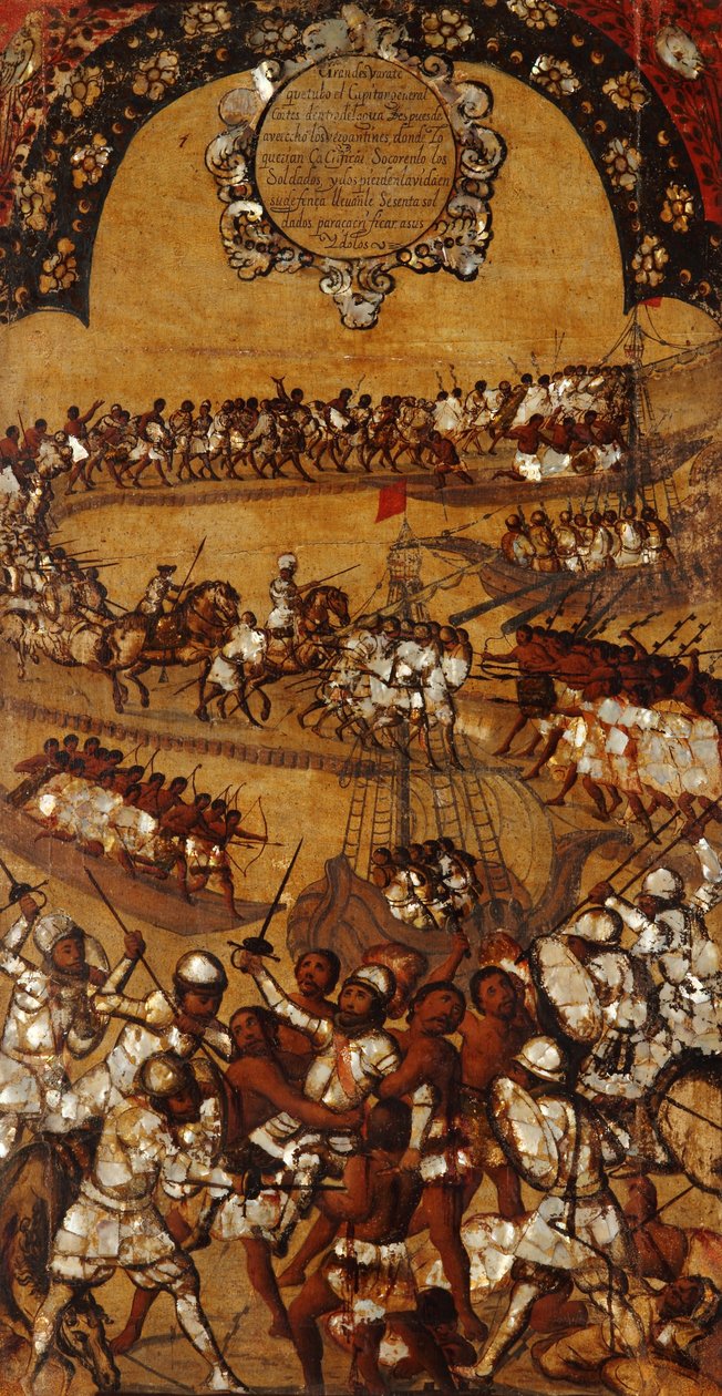 The Conquest of Mexico, Panel XXI by Miguel Gonzalez