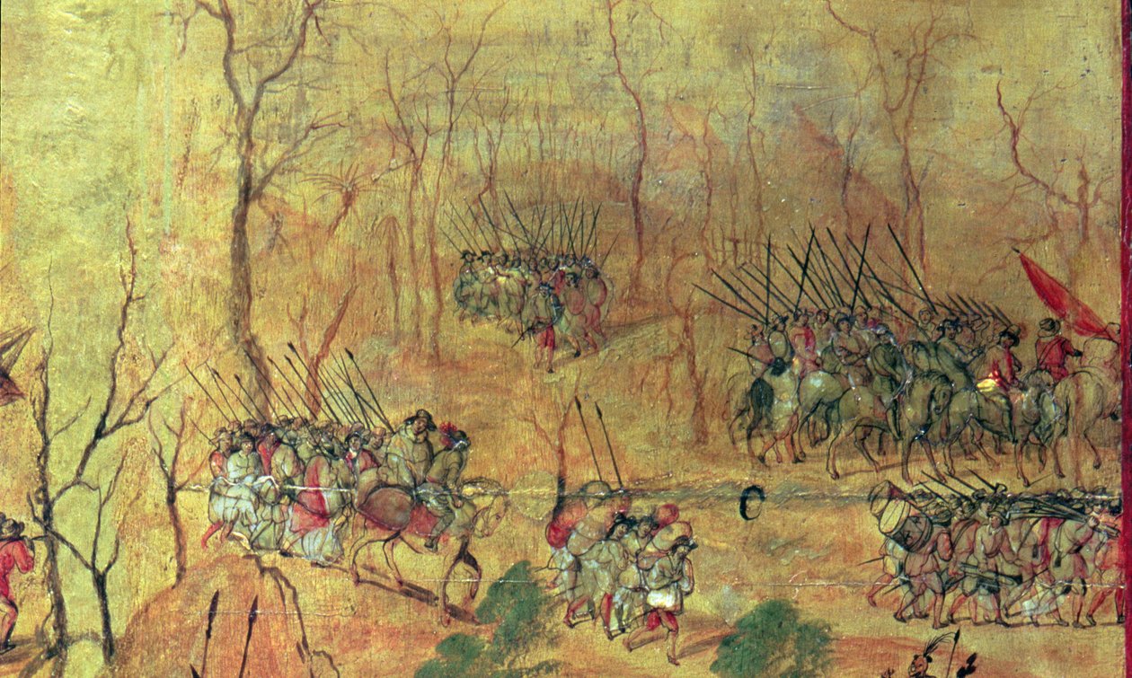 The Spanish Move Inland to Encounter Snow on the Road by Miguel Gonzalez